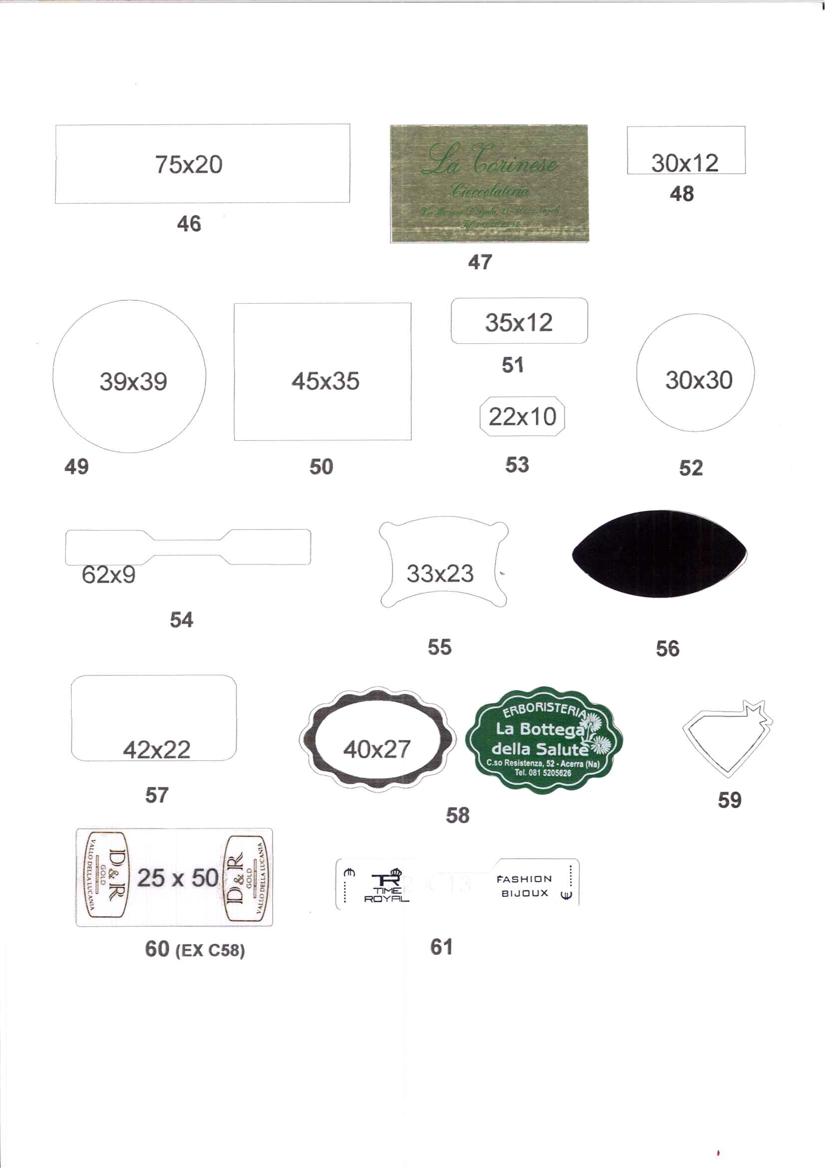 ETICHETTE ADESIVE ETICHETTE ADESIVE