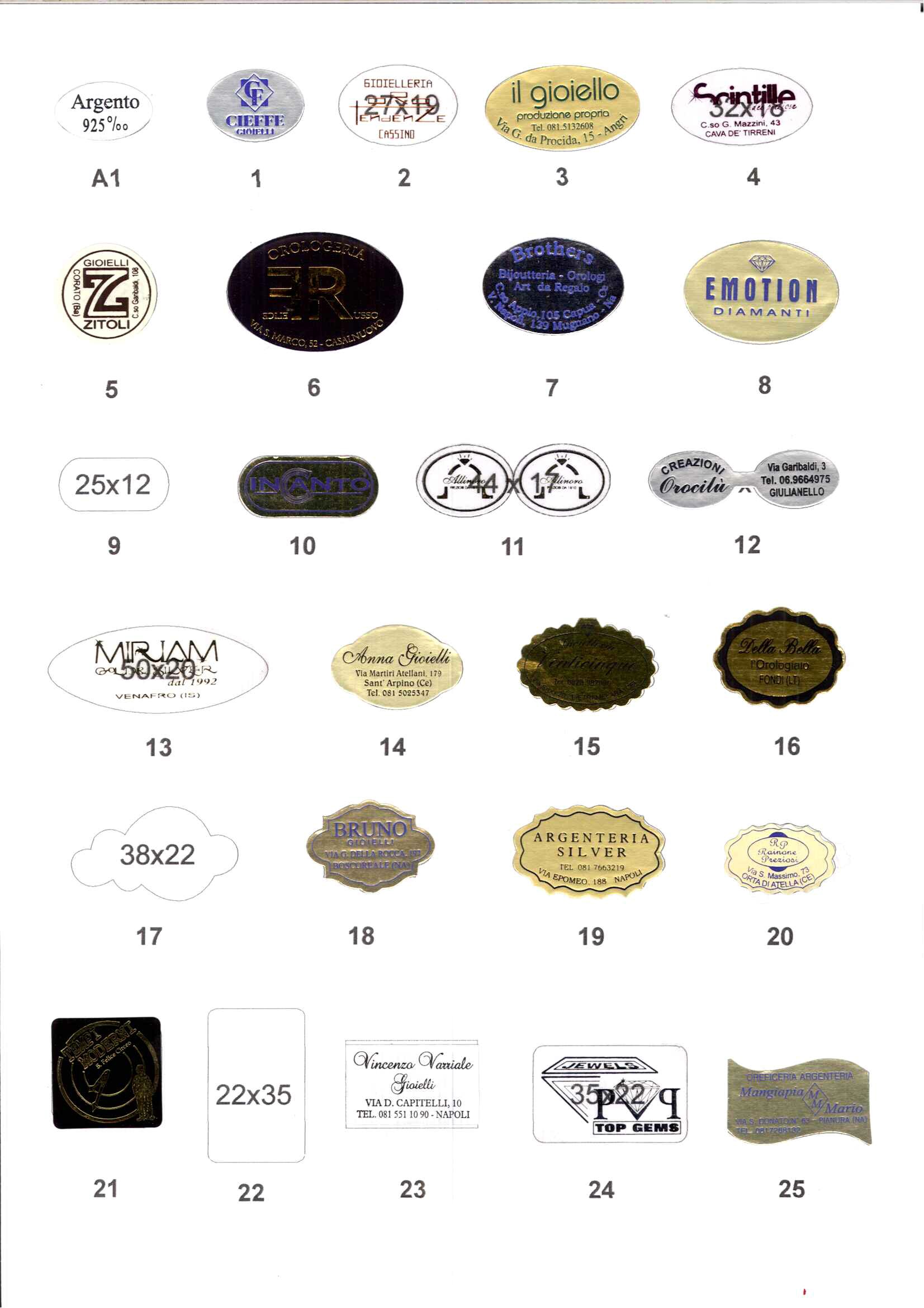 ETICHETTE ADESIVE TRASPARENTI