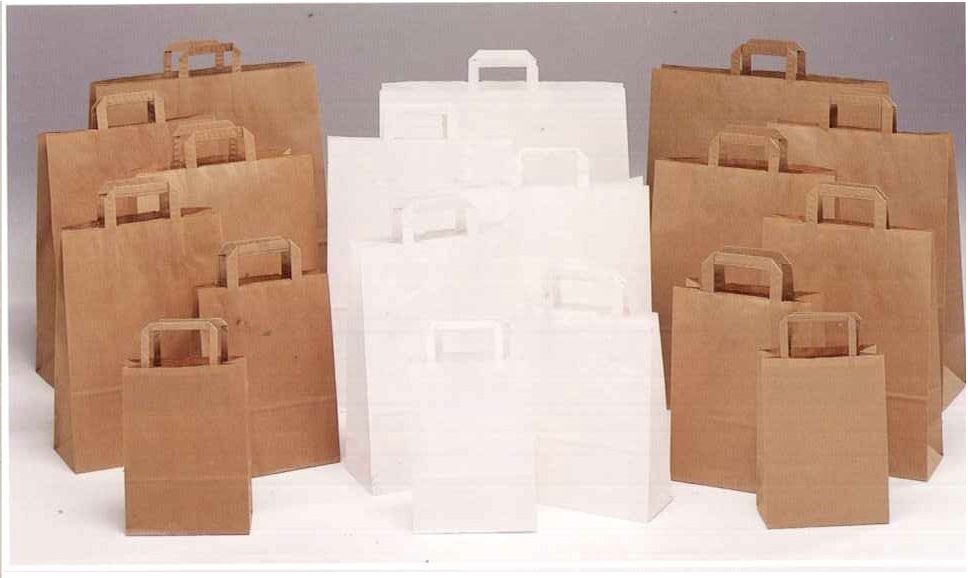 BUSTE IN CARTA MANIGLIA PIATTA KRAFT