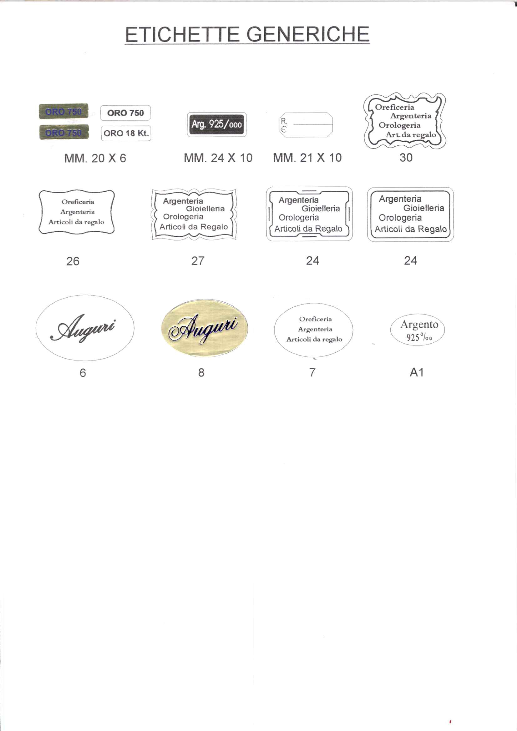 ETICHETTE ADESIVE ETICHETTE ADESIVE